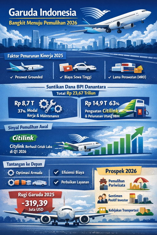Suntikan Dana dan Transformasi Jadi Kunci Kebangkitan Garuda