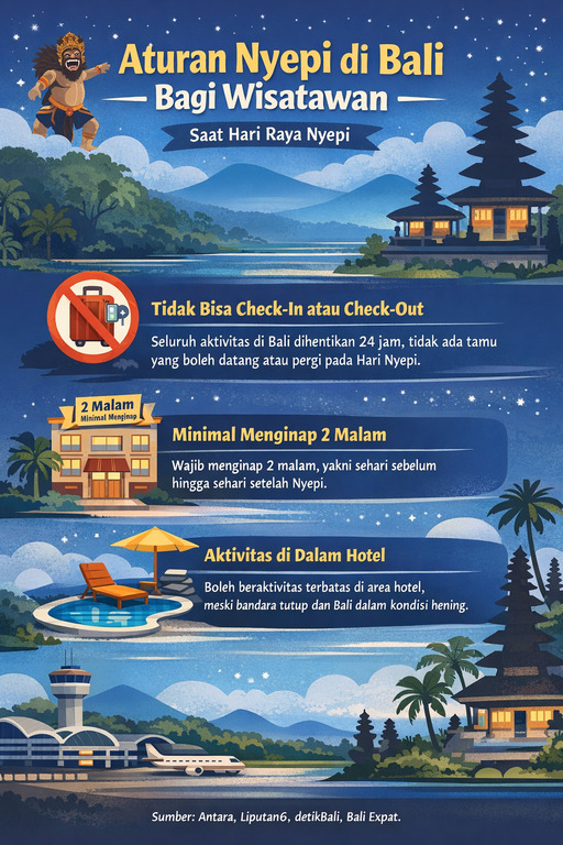Liburan ke Bali Saat Nyepi? Ini Aturan Check-in Hotel yang Wajib Diketahui Wisatawan