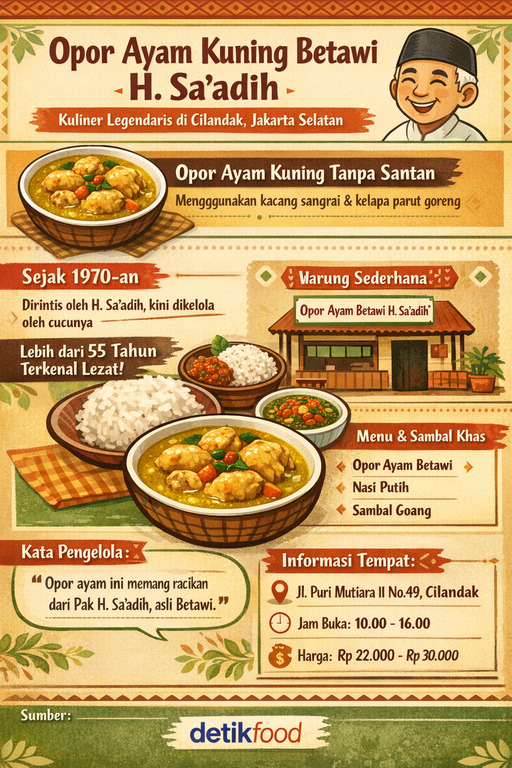 Opor Ayam Kuning Betawi H. Sa’adih: Warung Sederhana di Cilandak yang Sudah Melegenda Sejak 1970-an