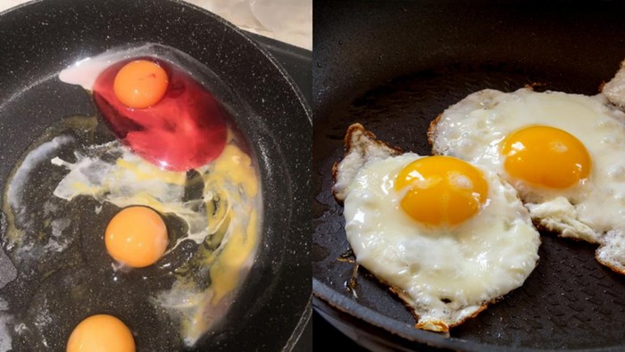 Waspada Telur Berwarna Pink, Ibu di Inggris Ini Terkejut Saat Menggoreng Sarapan Anak