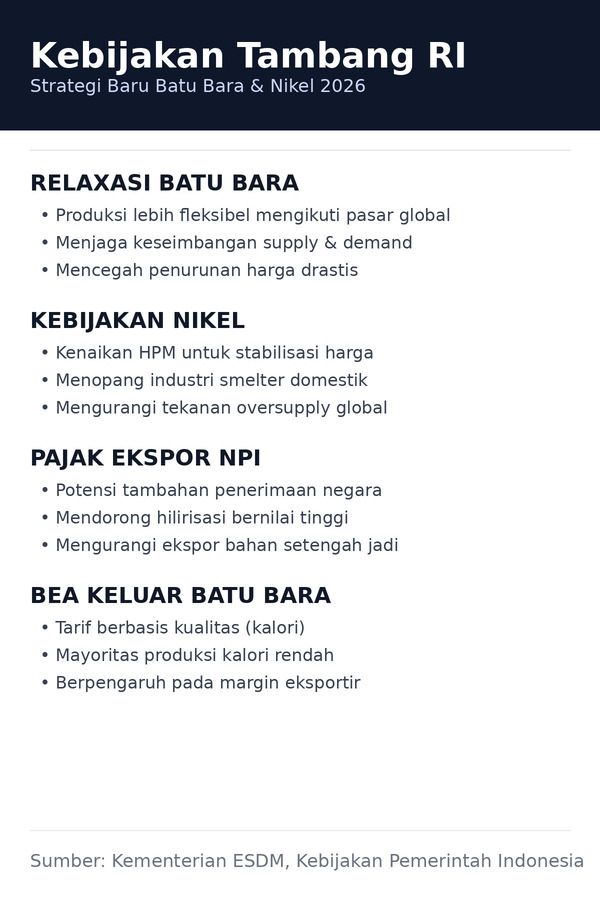 Tambang RI Masuk Babak Baru, Pemerintah Siapkan Strategi Harga dan Pajak