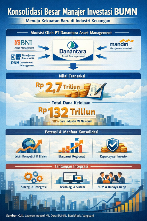 Konsolidasi MI BUMN Senilai Rp2,7 Triliun, Apa Dampaknya ke Industri?